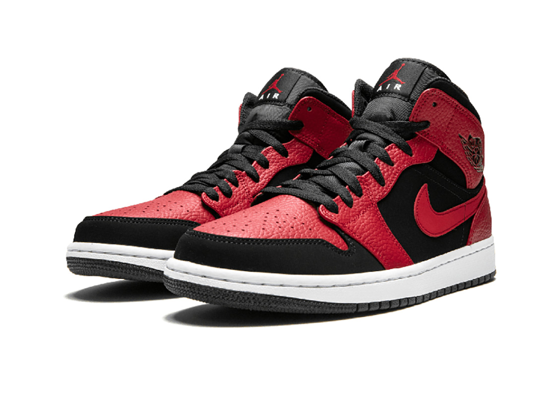 Nike Air Jordan 1 Mid Reverse Bred 554724 054 Trendx Red 12us Thisshop 6533